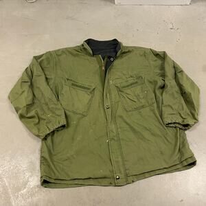 vintage 70s slant pocket military cargo jacket